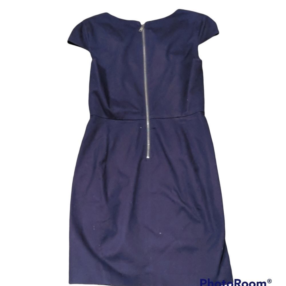 Navy Blue Sheath Dress, Womens Work Dress, Business Casual Dress - Picture 3 of 8